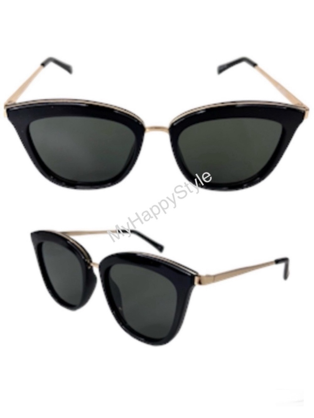 LE SPECS ββCaliente NEW Black Gold Sunglasses Cat Eye NEW